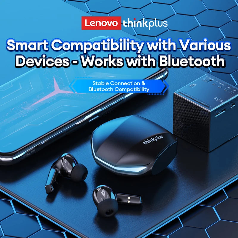 Lenovo GM2 Pro Wireless Gaming Earphones — Bluetooth 5.4, Dual Mode, ENC Noise Reduction