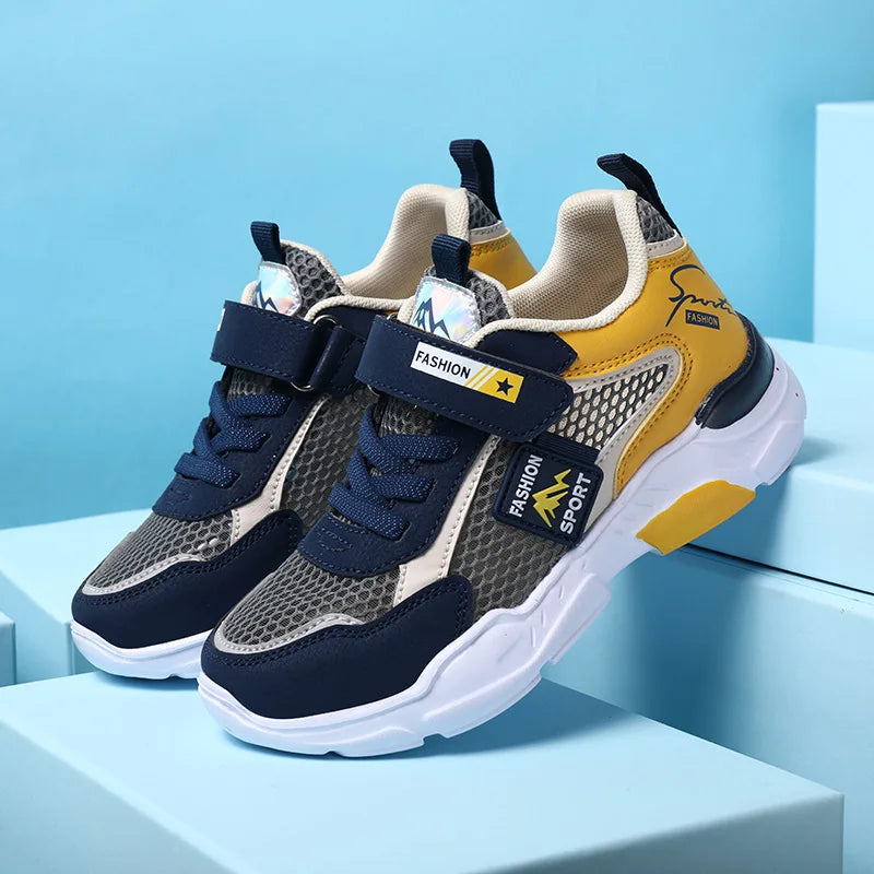 Boys Breathable Mesh Trainers – Lightweight Summer Sport Shoes for Kids