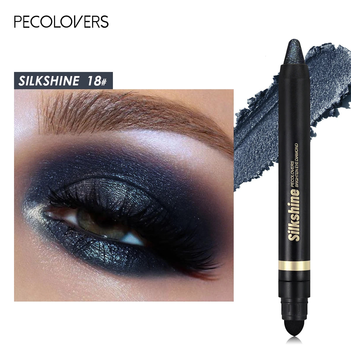 Metallic Glitter Eyeshadow Stick – Matte & Shimmer Waterproof Pearlescent Eye Pen