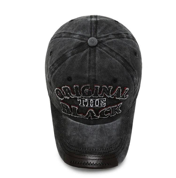 Retro Washed Cotton Baseball Cap – Unisex Curved Brim Sun Hat