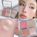4-Colour Face Highlighter Palette – Pearly Glitter Shimmer Baked Powder