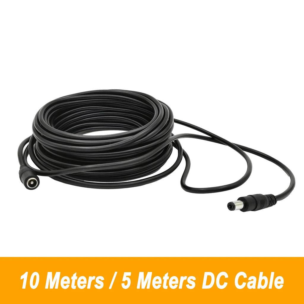 DC 12V Power Extension Cable – 5.5mm x 2.1mm Male to Female Connector (5m / 10m)