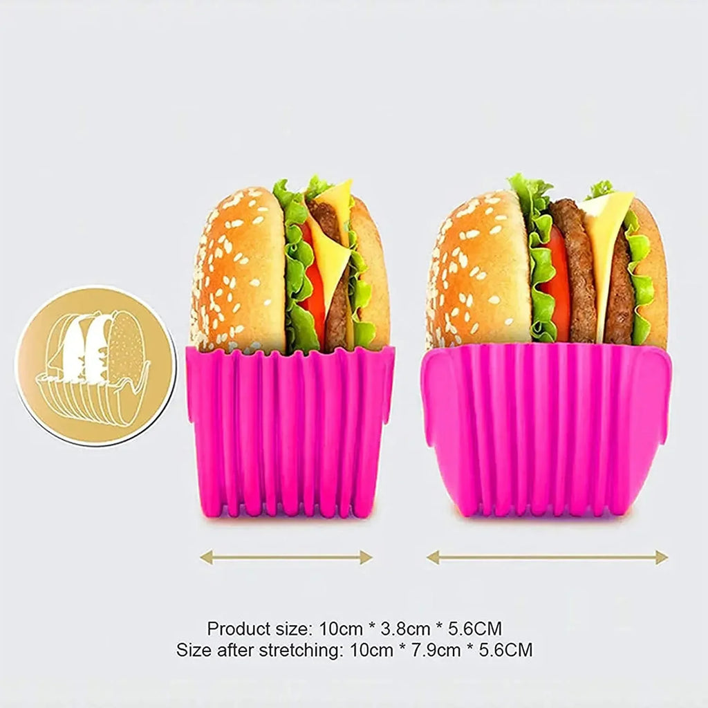 Silicone Burger Rack Holder Reusable BBQ Burger Stand