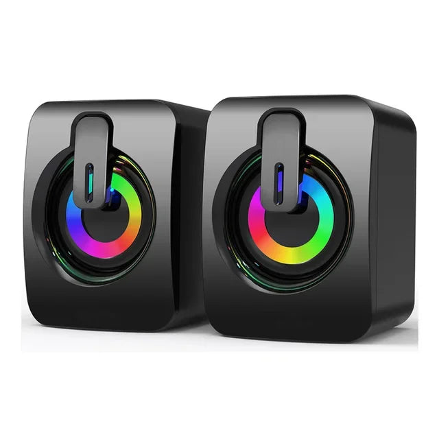 USB Stereo Computer Speaker with Microphone for Desktop & Laptop