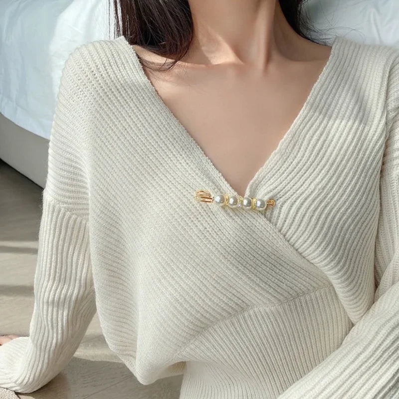 Pearl Waist Pin Clips – 6-Piece Set