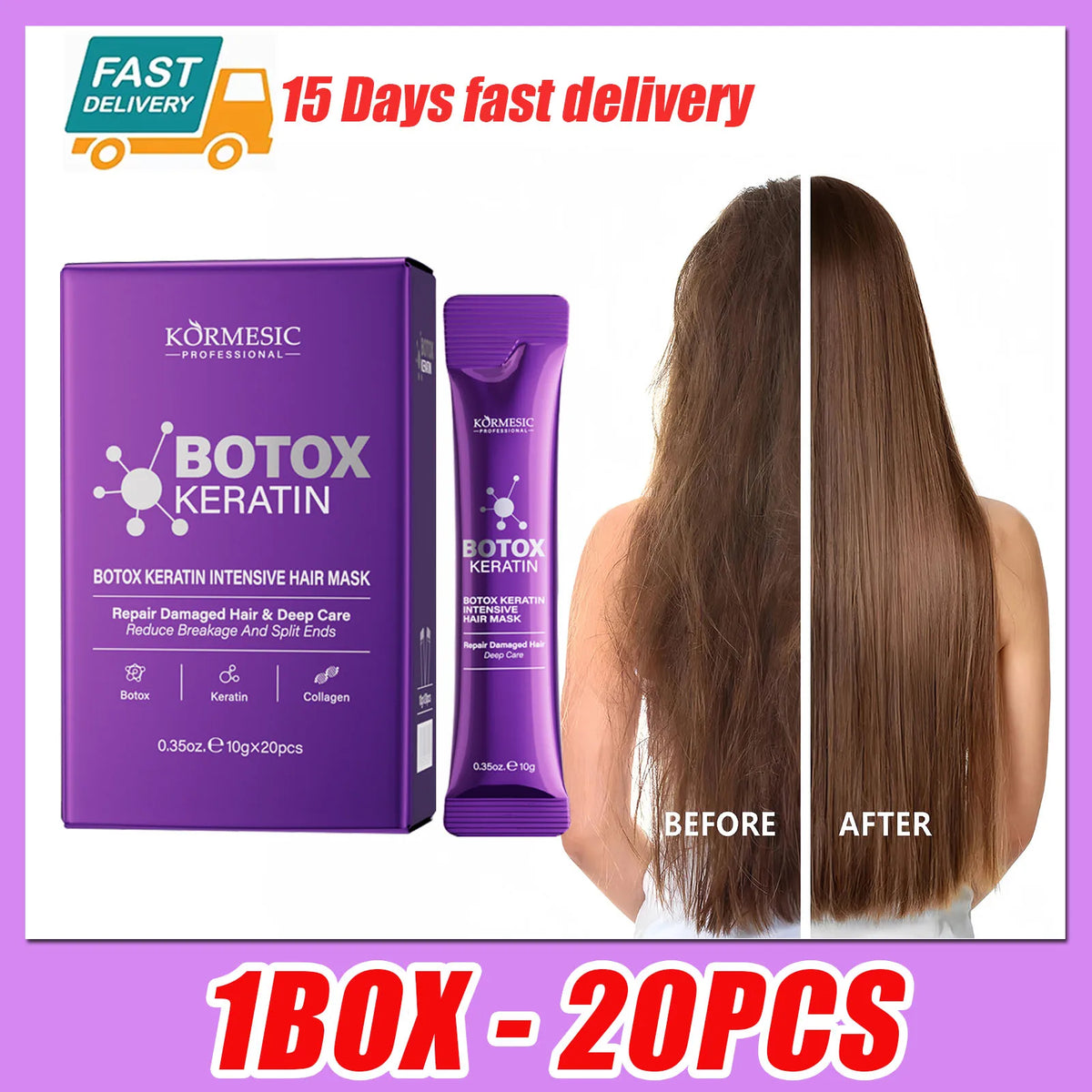 Keratin Hair Mask | 5-Second Repair for Dry, Frizzy & Damaged Hair