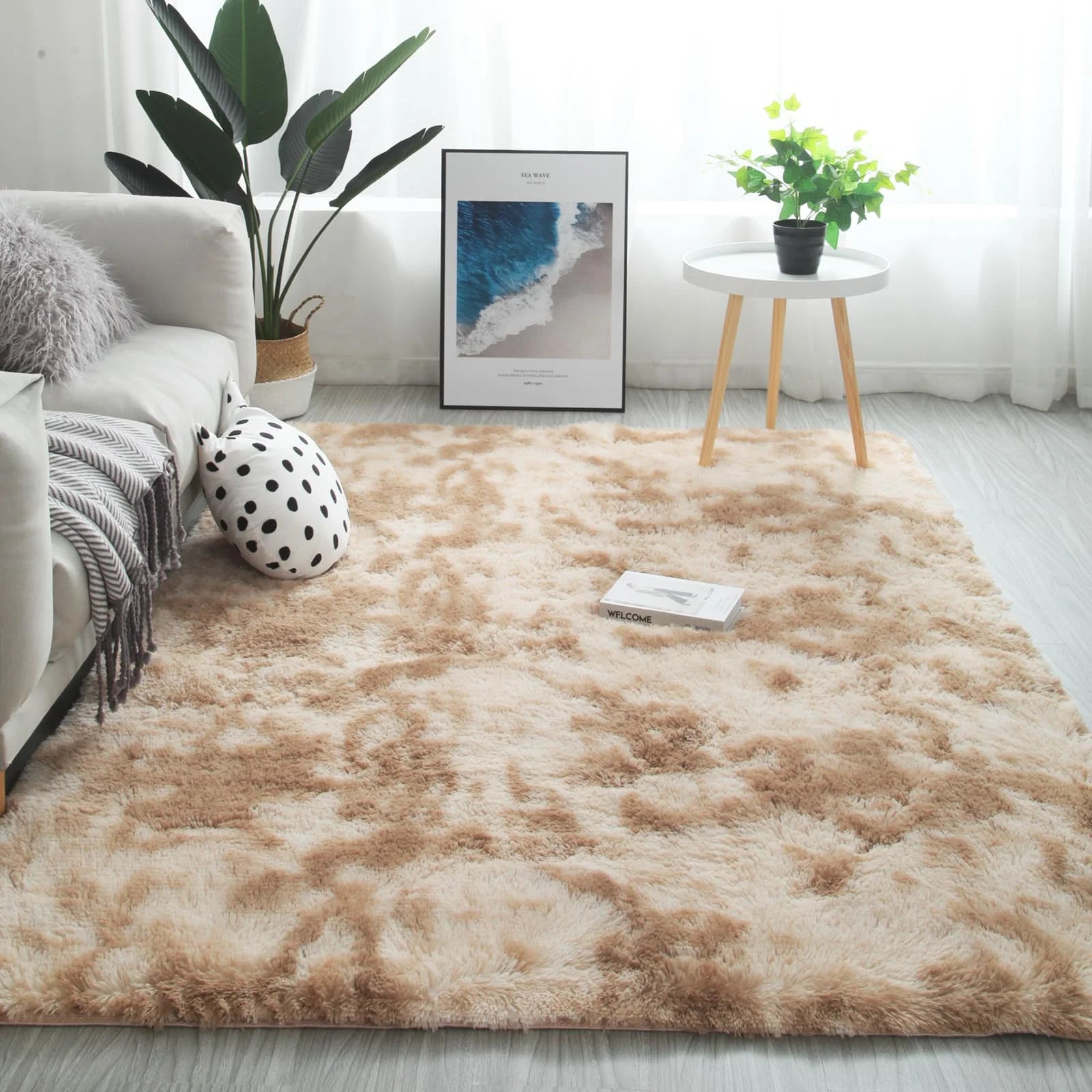 Ultra-Soft Puffy Rug – Fluffy Indoor Floor Mat for Bedroom, Living Room