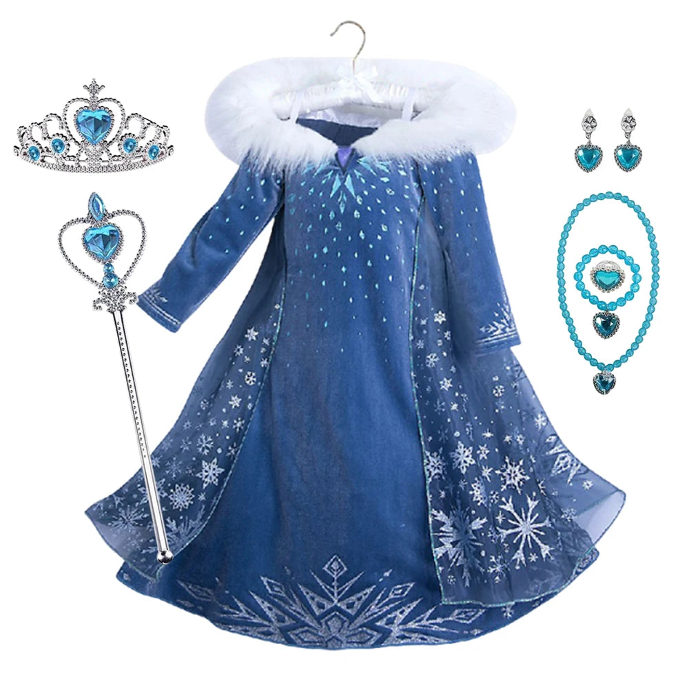 Girls Princess Dress – Elsa Snow Queen