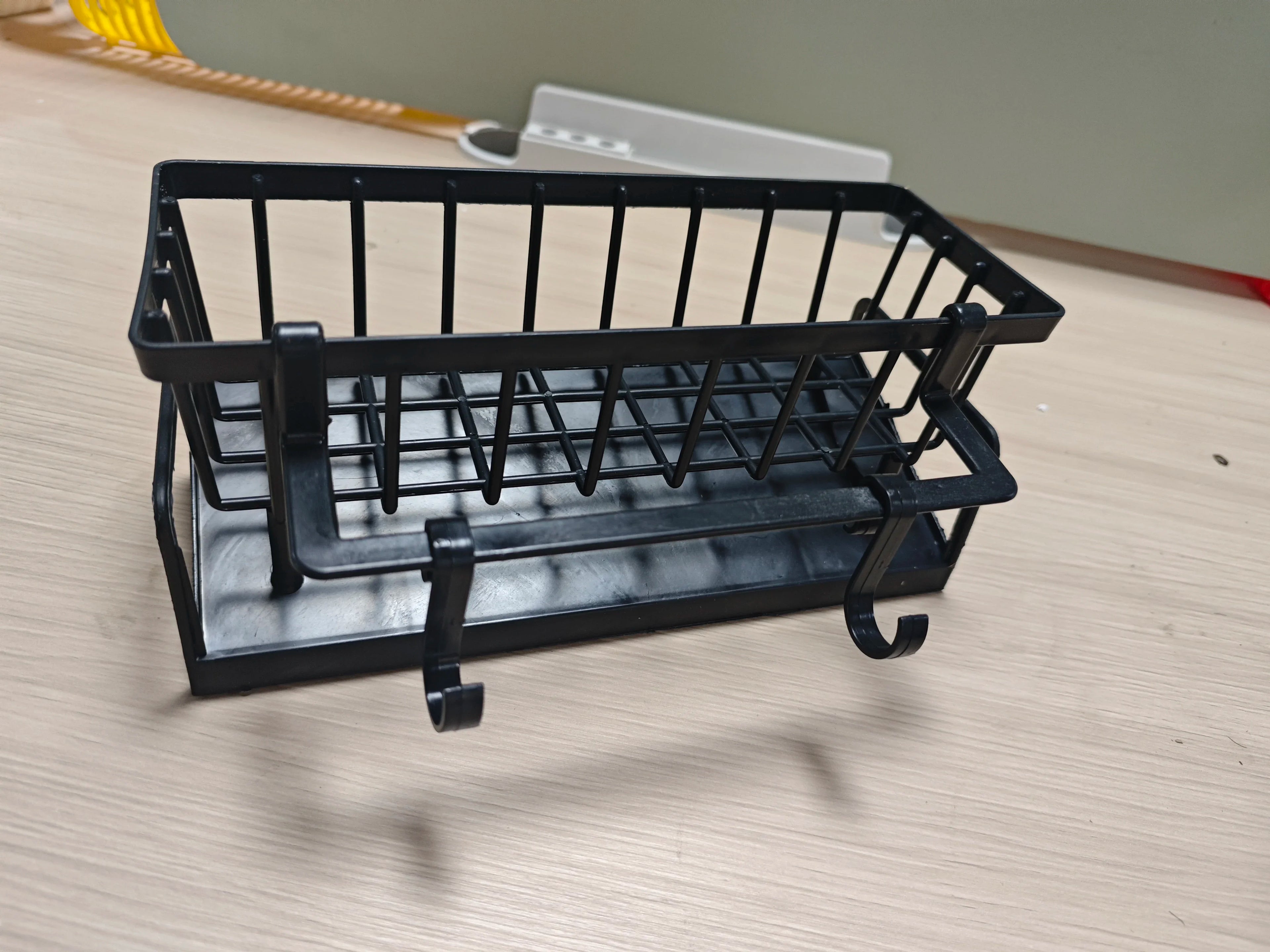 Kitchen Sink Drain Rack & Storage Shelf – No-Drill ABS Organiser with Towel Bar & Drip Tray