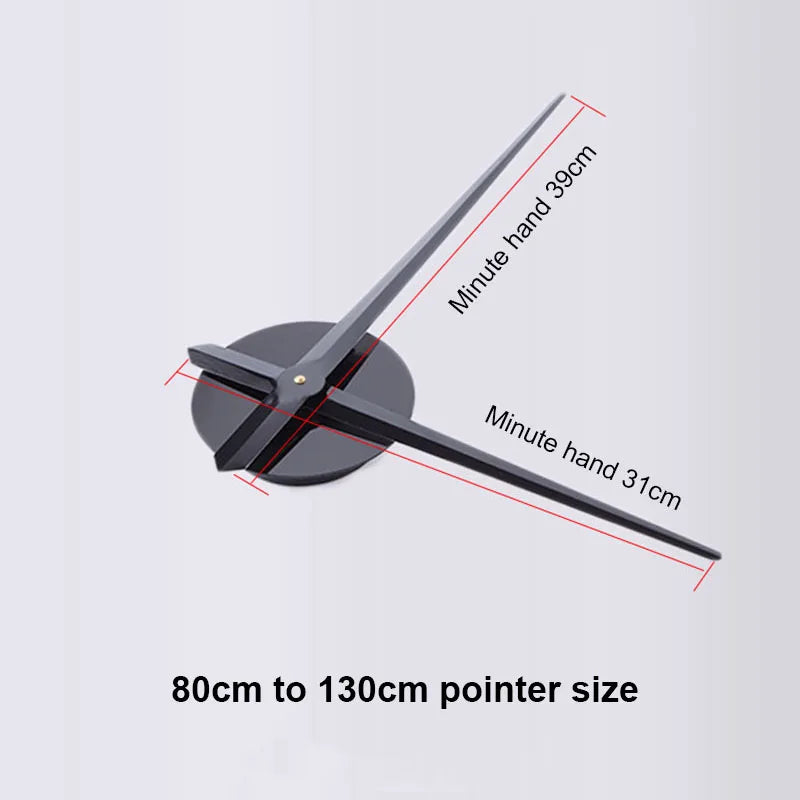 Large DIY 3D Wall Clock — Sunburst Number Poster, 90–120cm
