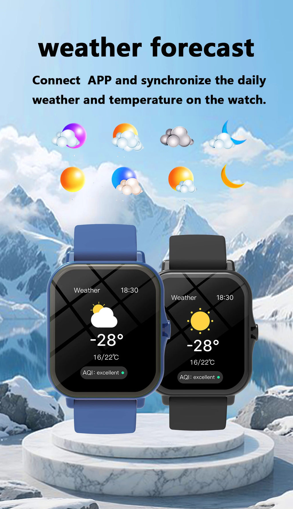Smartwatch with Bluetooth Call, Voice Assistant & Fitness Tracker
