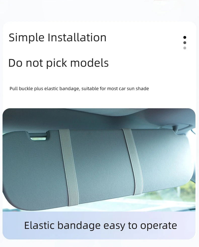 LED rechargeable car sun visor vanity mirror with built-in LED lights, compact and easy to install for quick makeup or grooming.