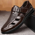 Men's Genuine Leather Gladiator Sandals | Casual Summer Shoes