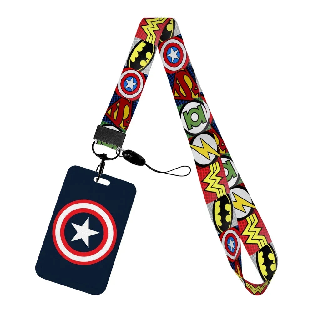 Marvel Character Card Holder with Lanyard | ID Card Holder Keychain