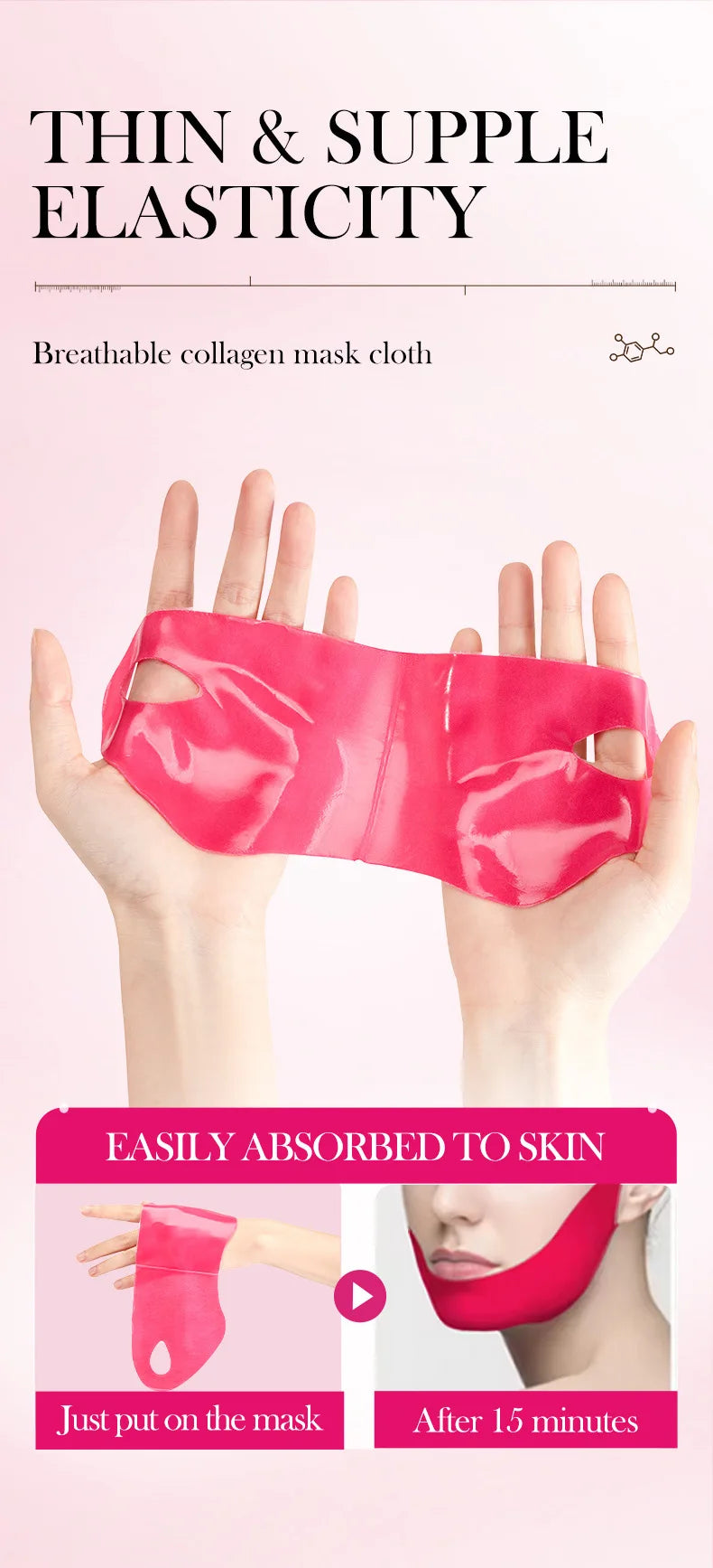 Home Sweet Home V-Shape Firming Face Mask showing a sleek, contoured mask designed to lift and tighten facial skin.