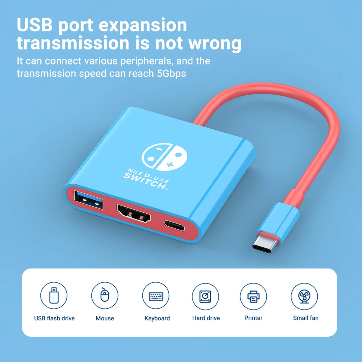 3-in-1 USB-C Hub — 4K HDMI, PD 100W Charging & USB 3.0 Docking Station