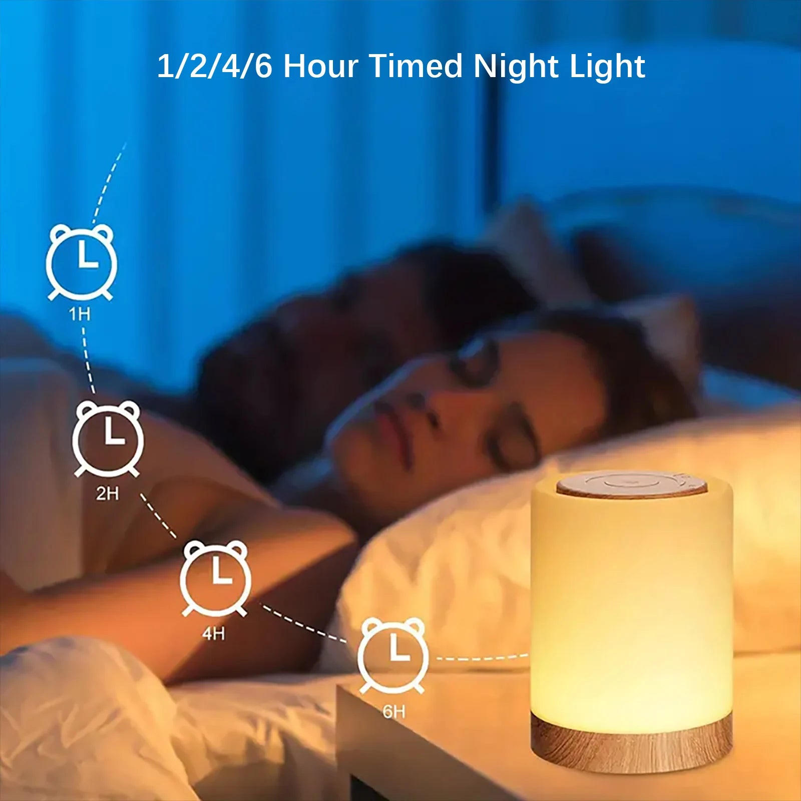 Smart LED Night Light | Touch Control RGB Table Lamp