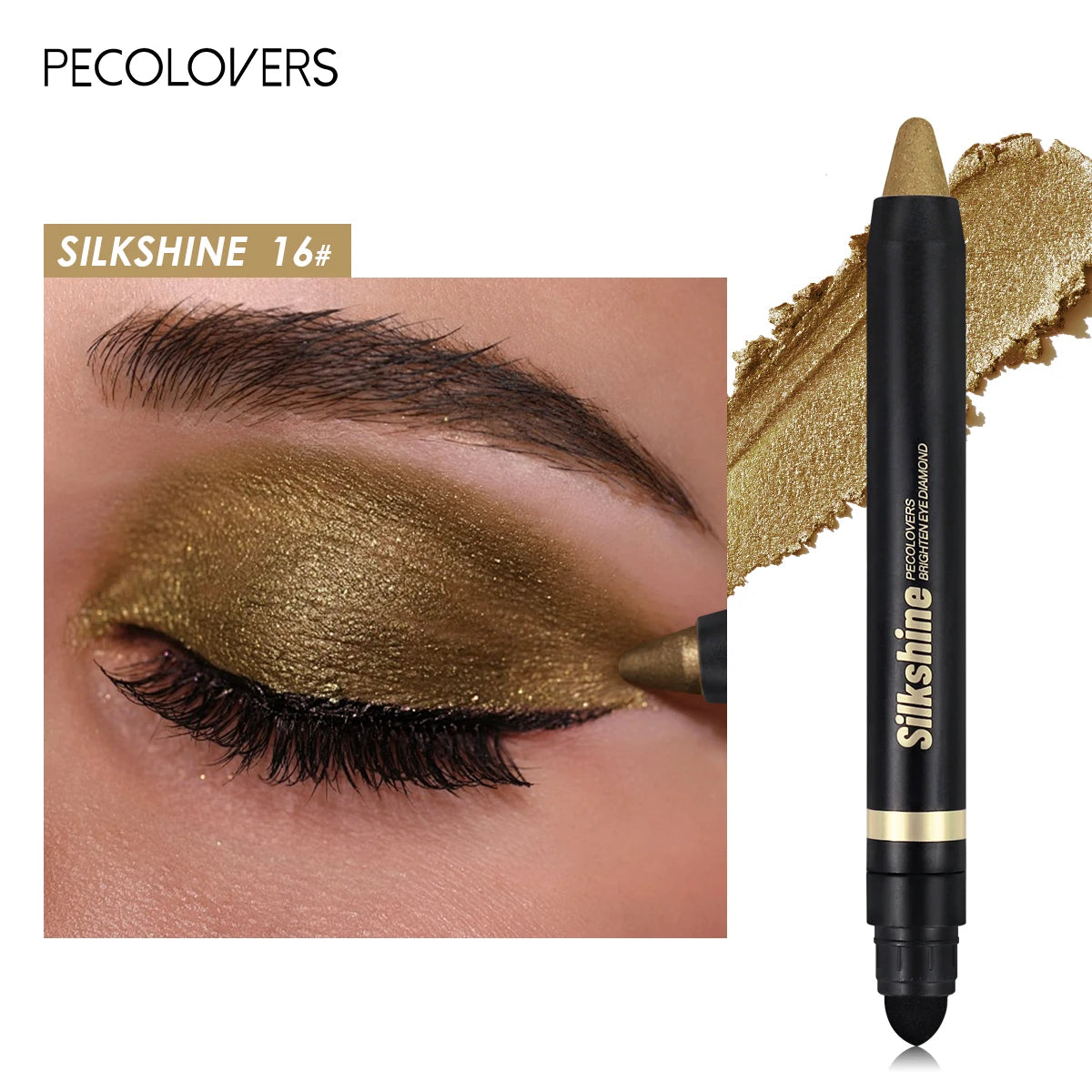 Metallic Glitter Eyeshadow Stick – Matte & Shimmer Waterproof Pearlescent Eye Pen