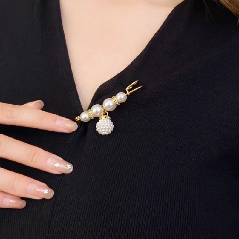 Pearl Waist Pin Clips – 6-Piece Set