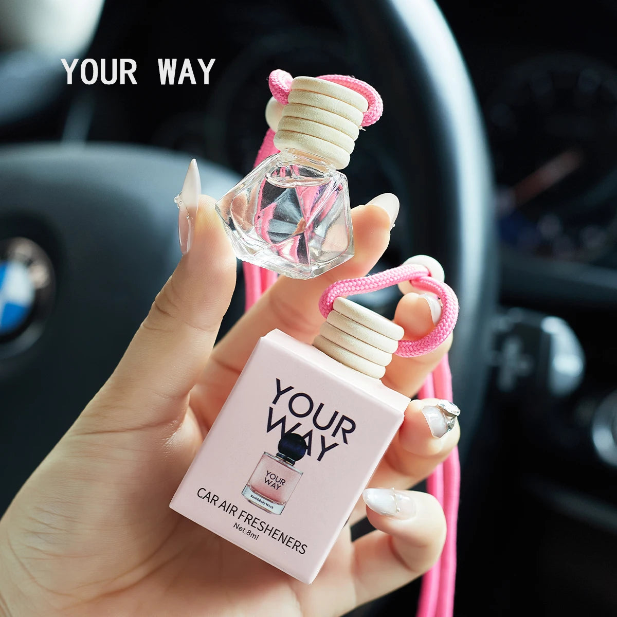 Home Sweet Home car air freshener perfume hanging ornament, fresh and fragrant scent for vehicle interior.