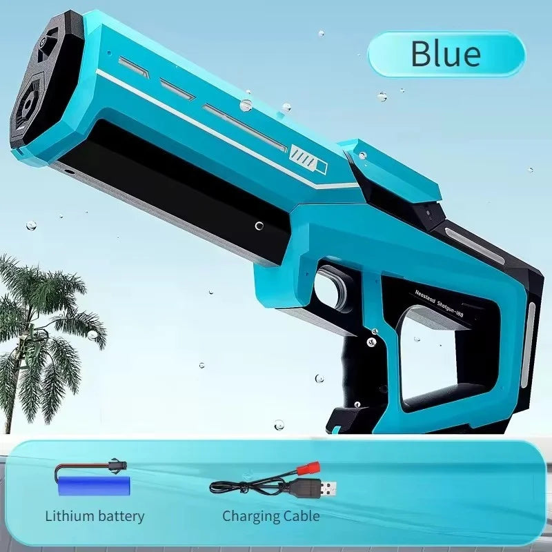 High-pressure electric water gun by Home Sweet Home, automatic soaker for kids and adults, with colorful design for outdoor fun