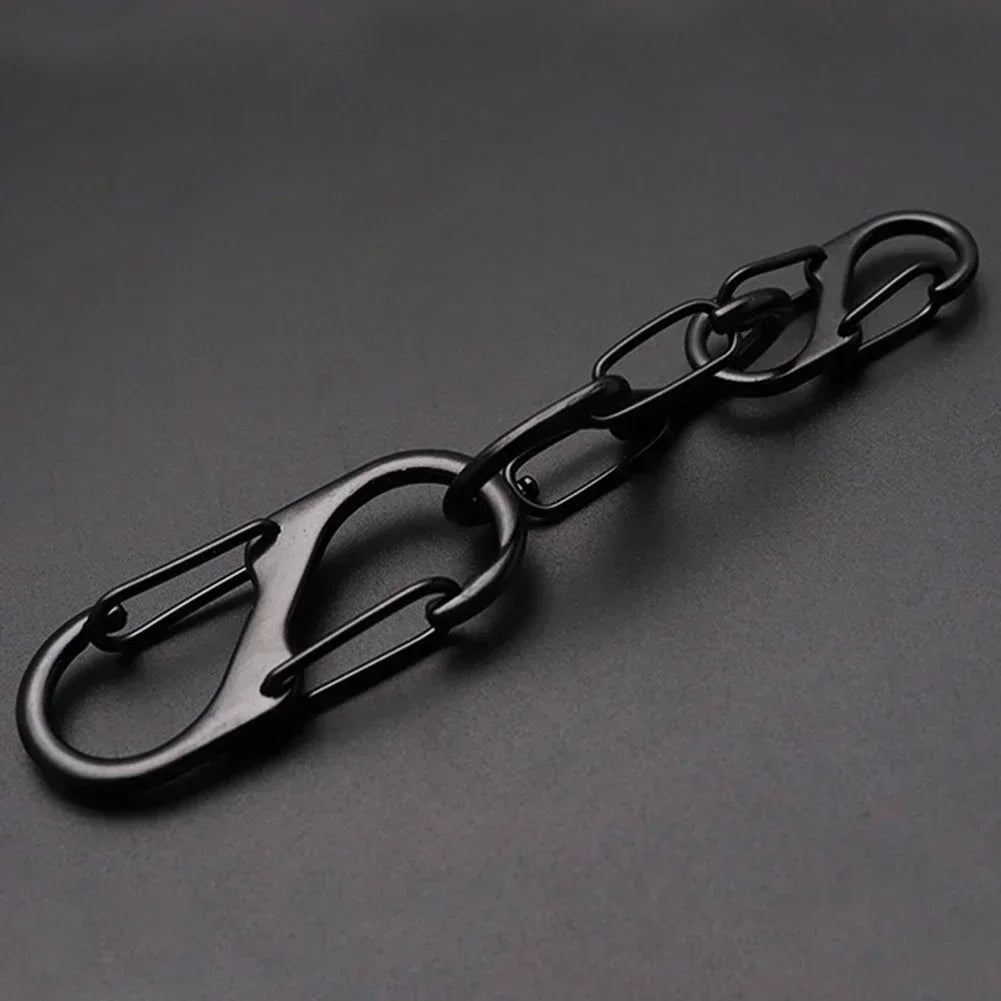 Set of 10 stainless steel S-type carabiner clips from Home Sweet Home for secure attachment and versatile use.