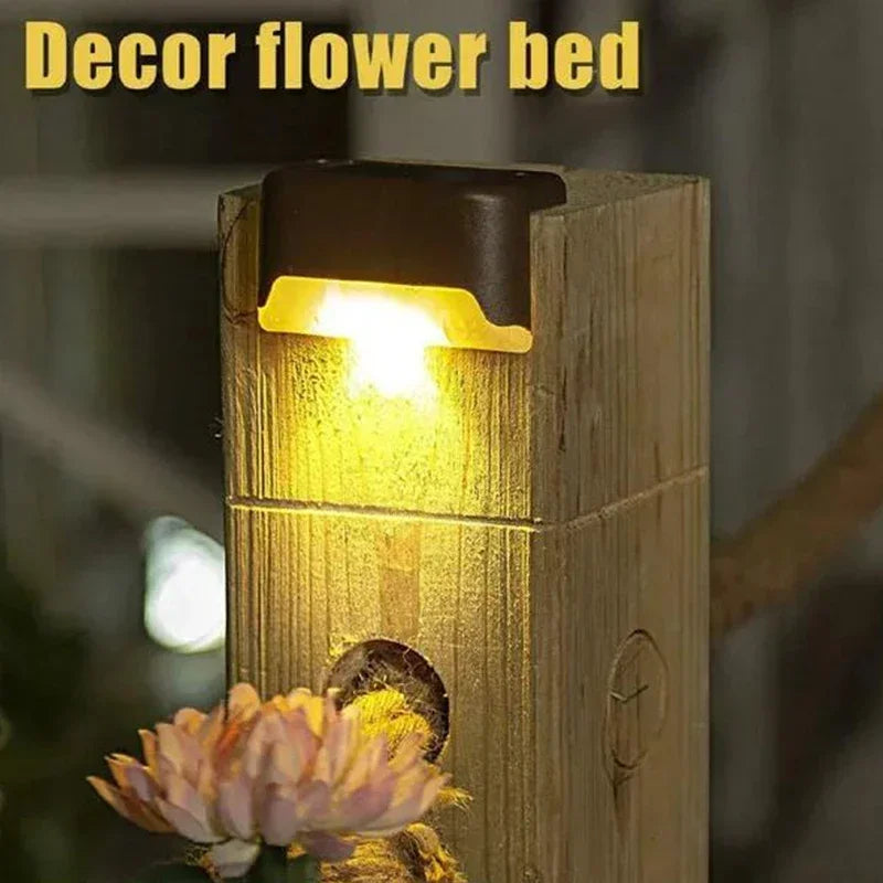 Solar LED Deck & Step Lights — Waterproof Outdoor Garden Stair Lamp, 1–12 Pack