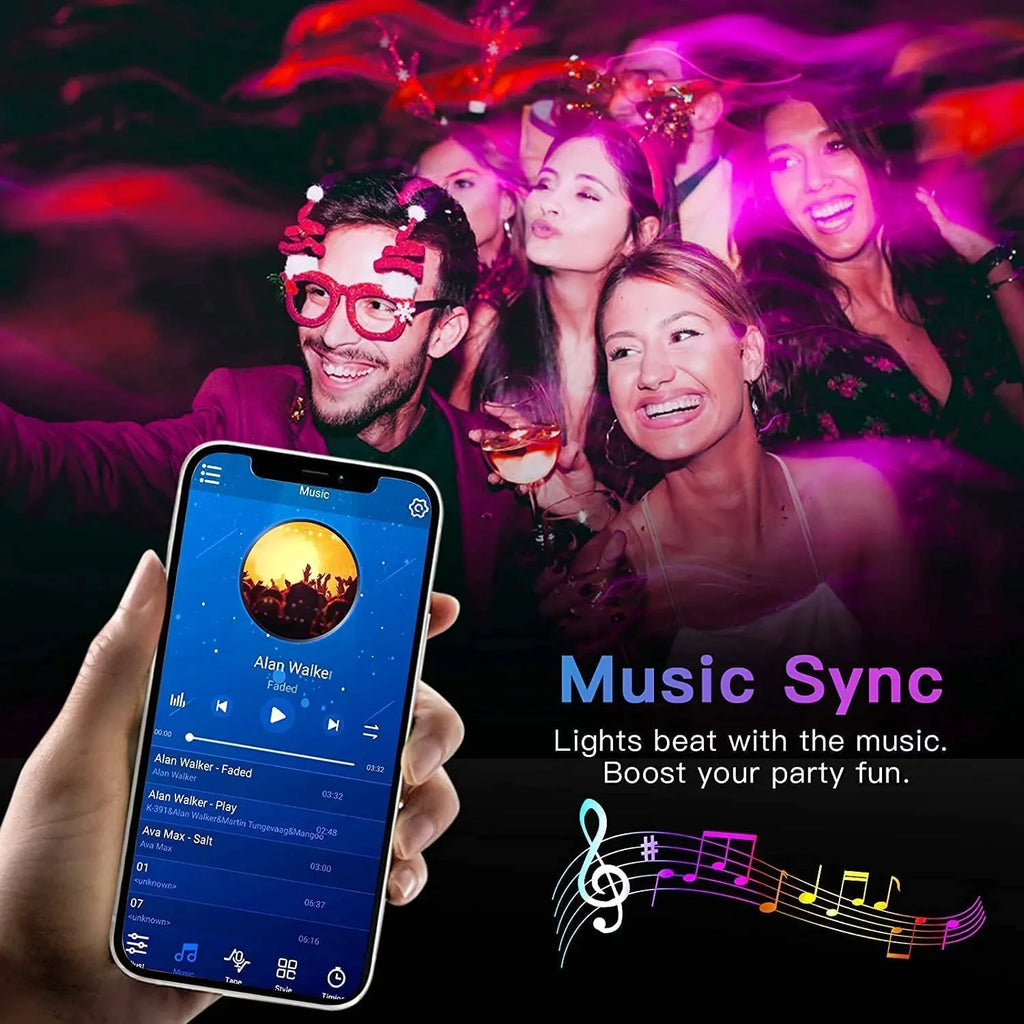 Bluetooth LED Strip Lights – Smart SMD 5050 App Control, TV Backlight & Home Decor (1m–5m)