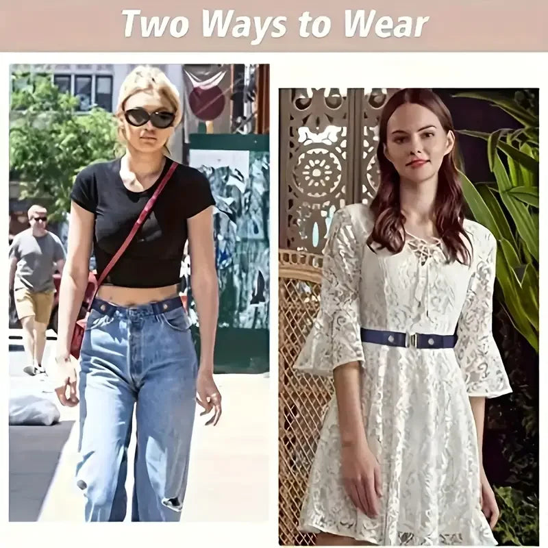 Invisible stretch waistband belt for men and women, made with traceless elastic material by Home Sweet Home.