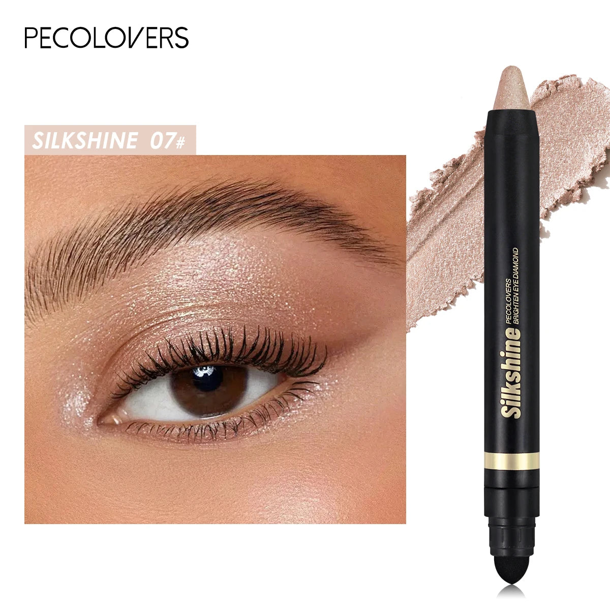 Metallic Glitter Eyeshadow Stick – Matte & Shimmer Waterproof Pearlescent Eye Pen