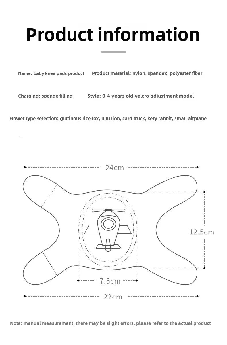 Baby & Toddler Knee Pads — Crawling Protection with Velcro