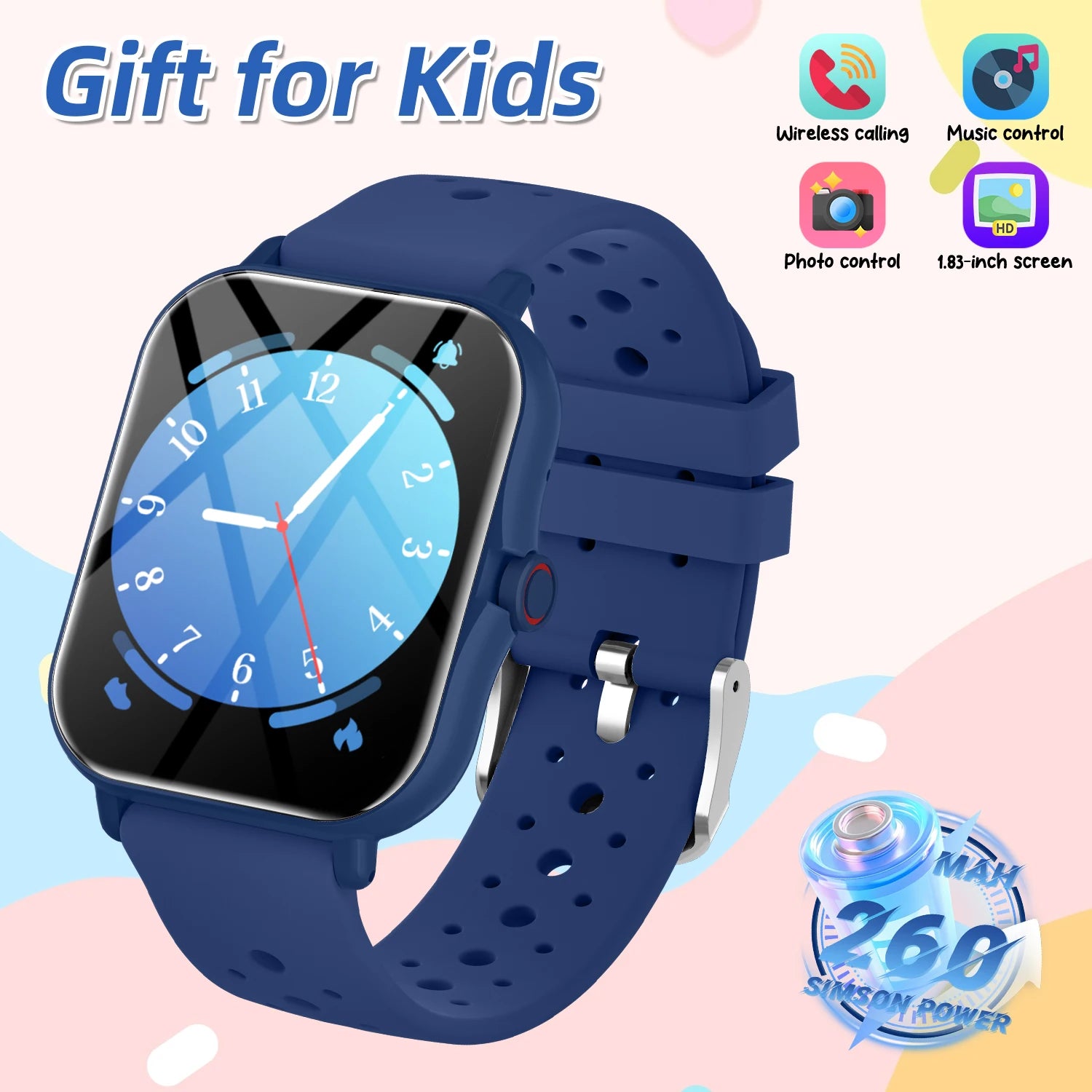 Smartwatch with Bluetooth Call, Voice Assistant & Fitness Tracker