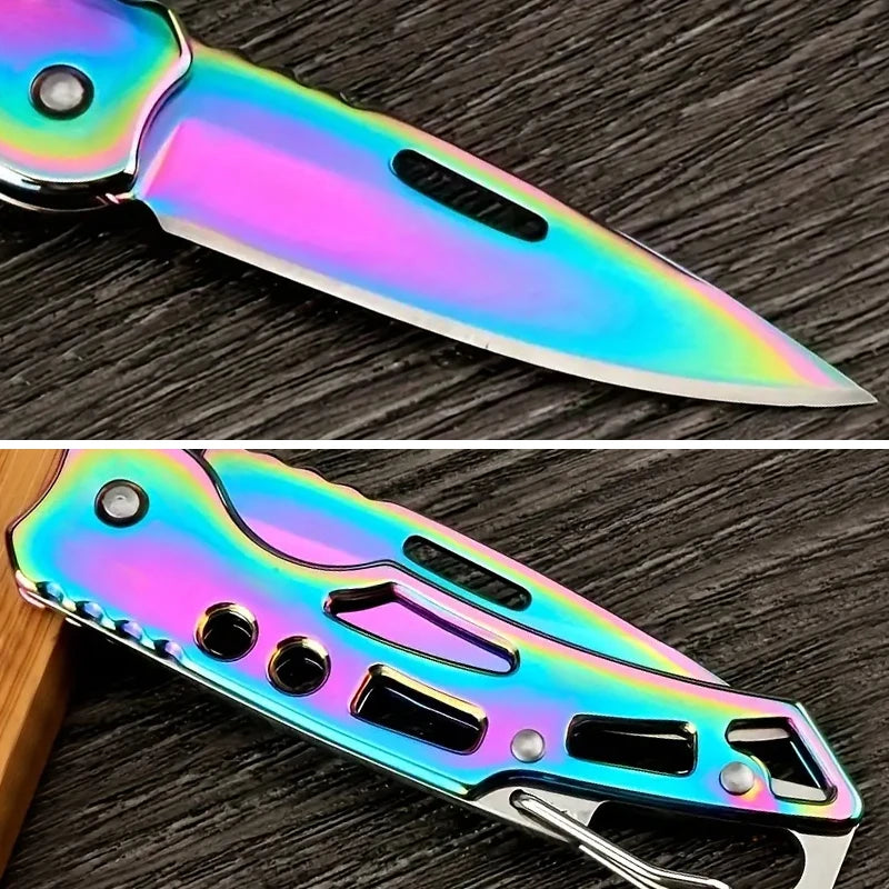 Folding Pocket Knife – Stainless Steel Fruit & Kitchen Knife with Non-Slip Handle