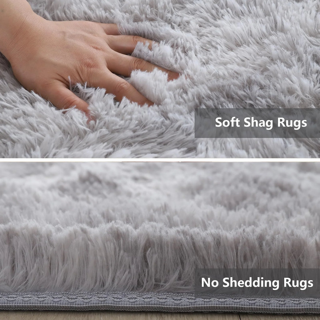 Ultra-Soft Puffy Rug – Fluffy Indoor Floor Mat for Bedroom, Living Room