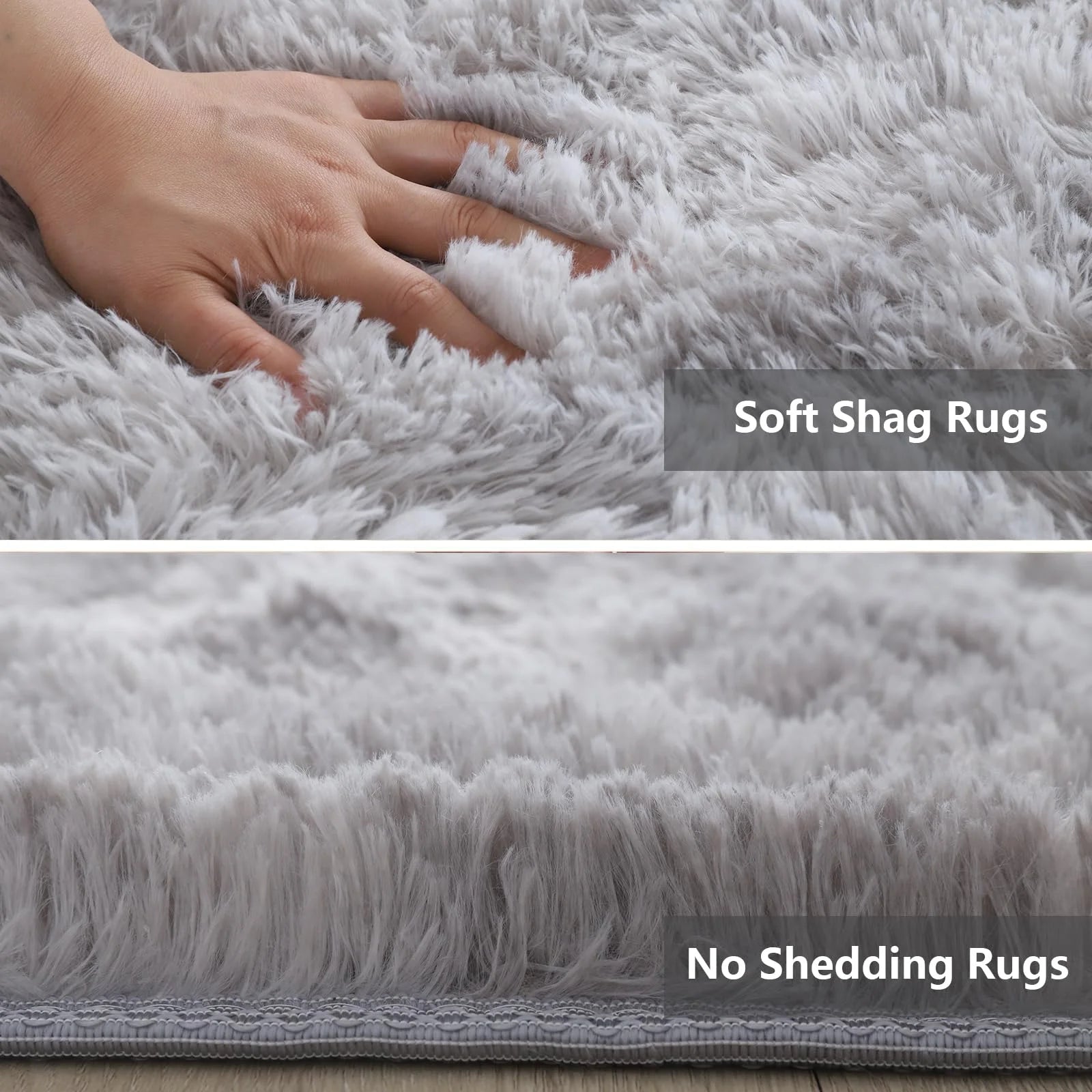 Ultra-Soft Puffy Rug – Fluffy Indoor Floor Mat for Bedroom, Living Room