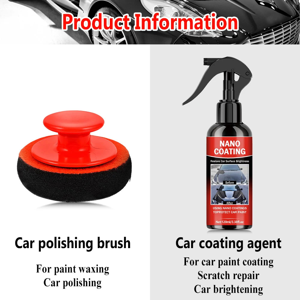 Graphene Nano Ceramic Car Coating Kit — High Gloss Paint Protection, Long-Lasting Shine