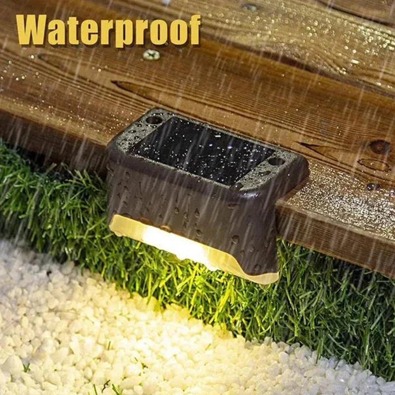 Solar LED Deck & Step Lights — Waterproof Outdoor Garden Stair Lamp, 1–12 Pack