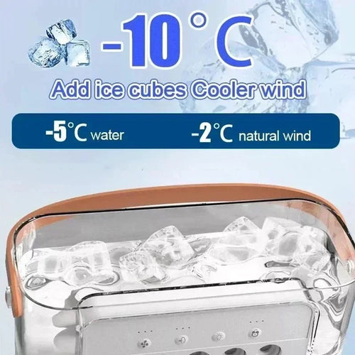 3-in-1 Portable Air Cooler Fan with Humidifier & LED Night Light — USB