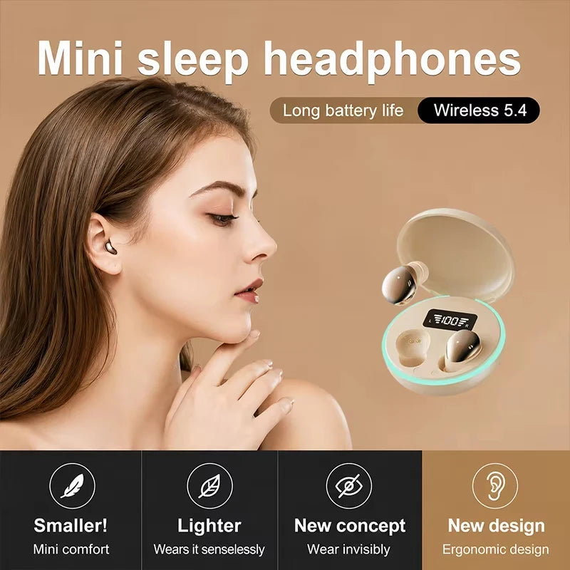 Wireless Bluetooth Sleep Earbuds Noise Isolating Super Bass TWS