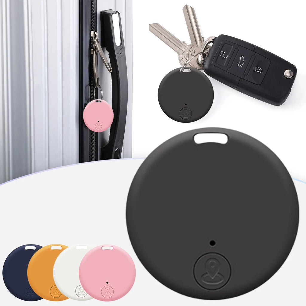 Home Sweet Home Bluetooth key finder and item tracker with compact design and keyring attachment for easy locating.