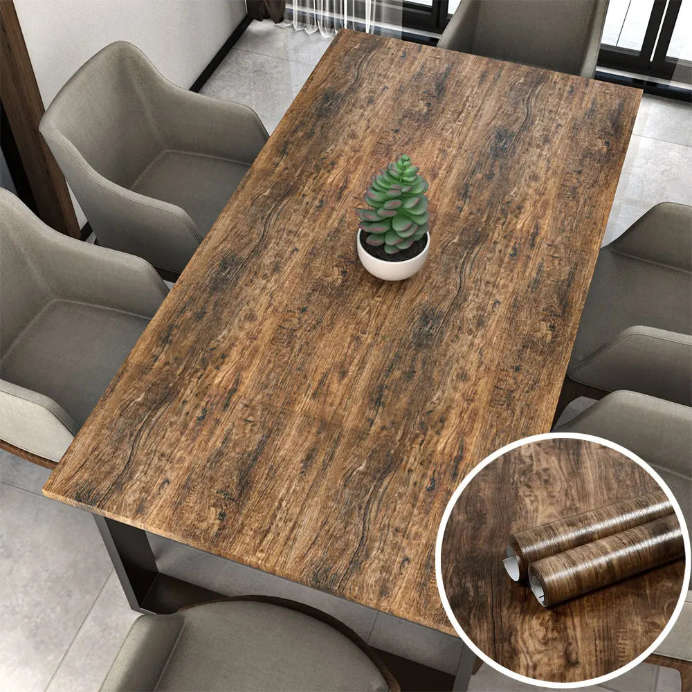 Wood Grain Peel & Stick Wallpaper – Self-Adhesive Waterproof PVC Wall Sticker