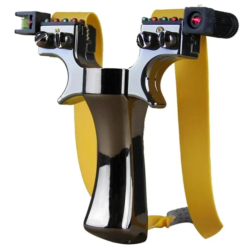 Laser slingshot with LED light from Home Sweet Home, featuring precision aiming and a sturdy frame for accurate targeting.