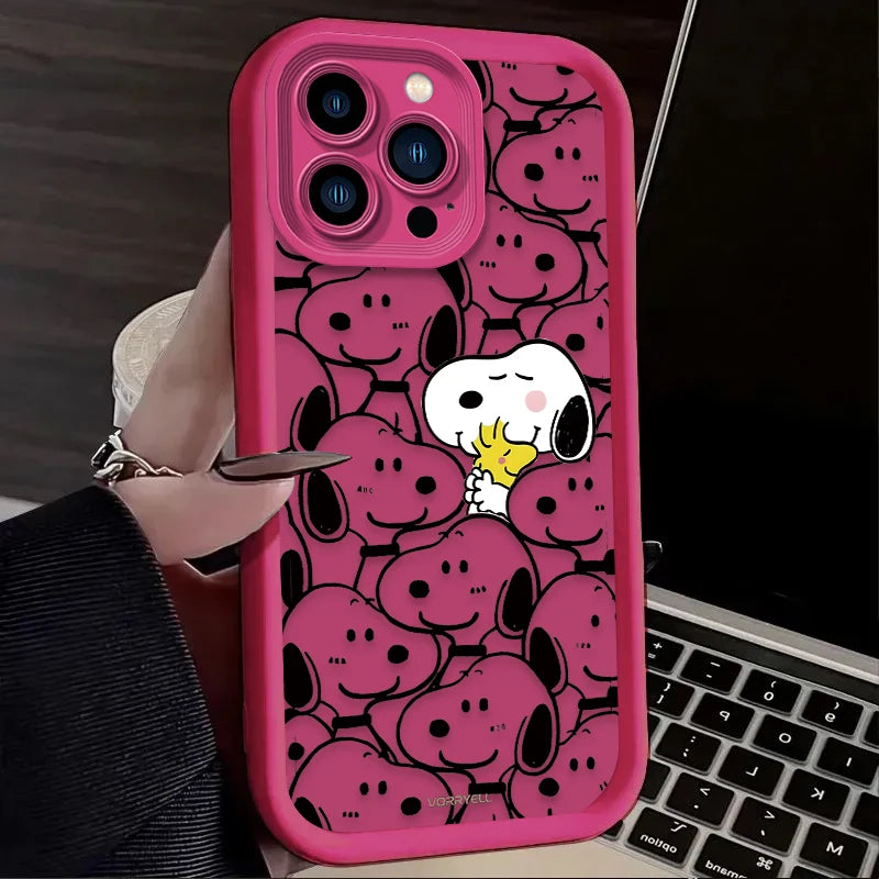 Cute Anime Puppy Silicone iPhone Case | Compatible with iPhone 7–17 Series