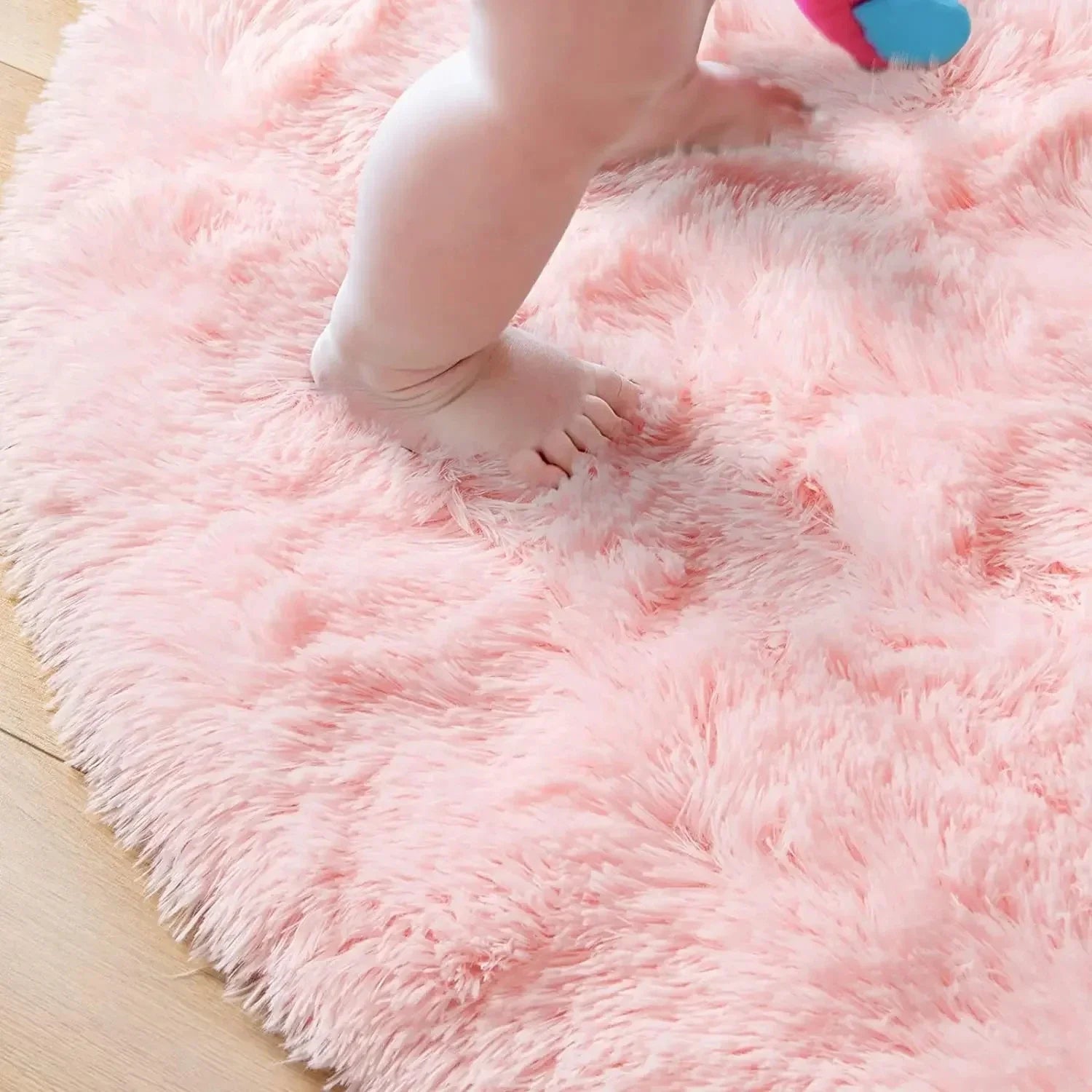 Super Soft Plush Round Rug – Fluffy Thick Pile Carpet for Living Room, Bedroom & Kids Room