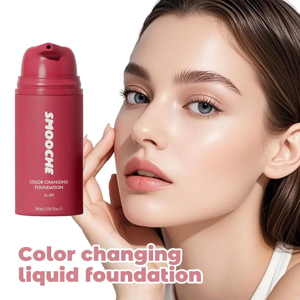 Smooche Colour-Changing Liquid Foundation | Glycerin & Vitamin E | 30ml