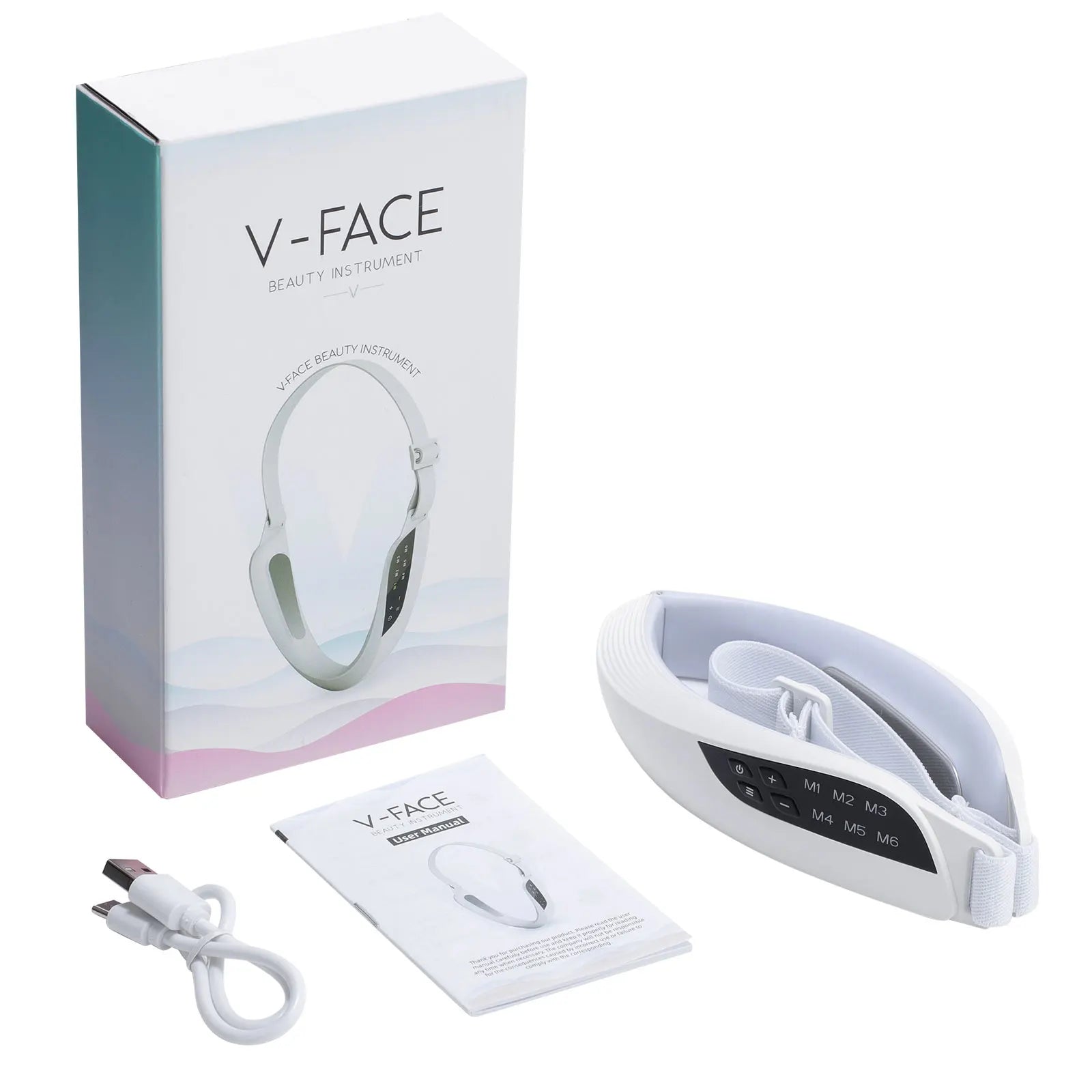 EMS V-Face Lifting Beauty Device — 6 Modes, 8 Levels, Micro-Current Facial Massager