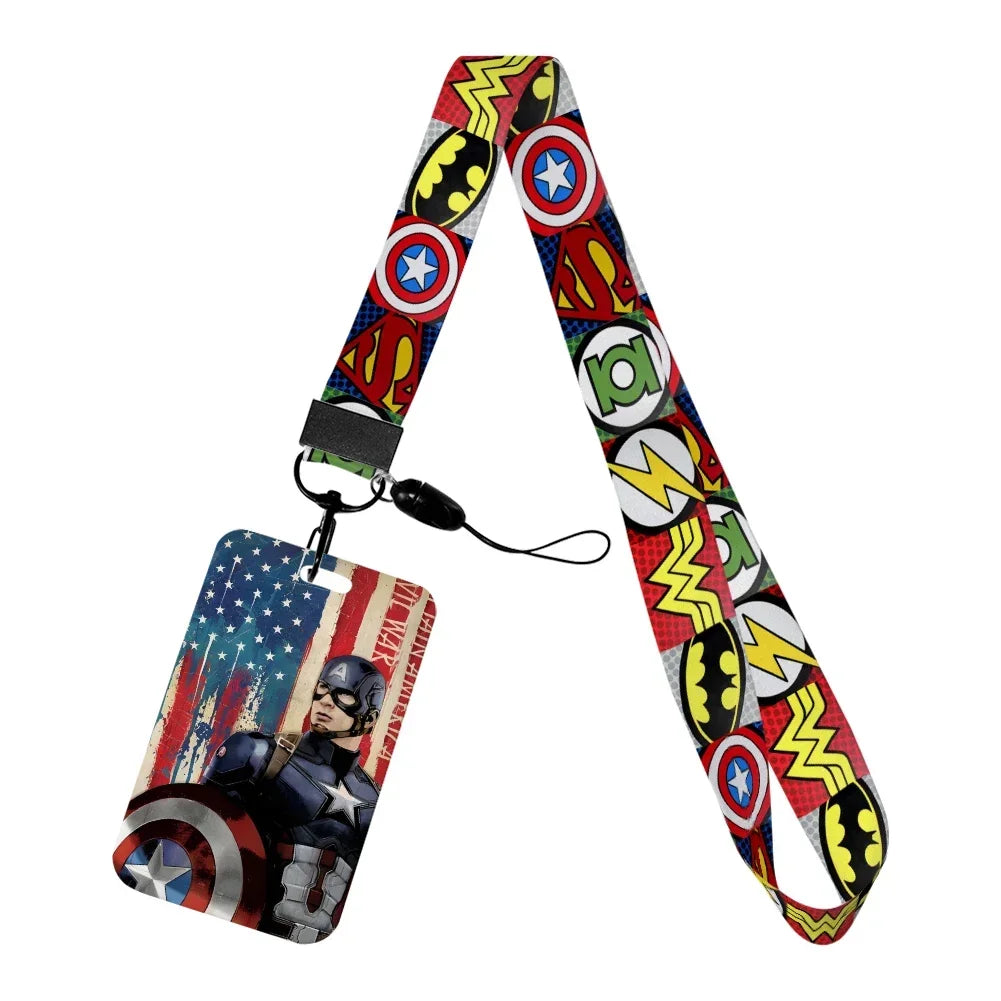 Marvel Character Card Holder with Lanyard | ID Card Holder Keychain