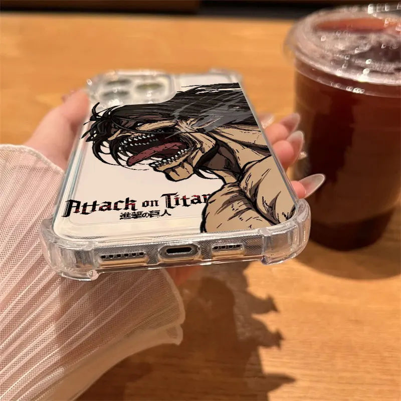 Attacks Anime On Titans Hot Cool Phone Case Clear For iPhone
