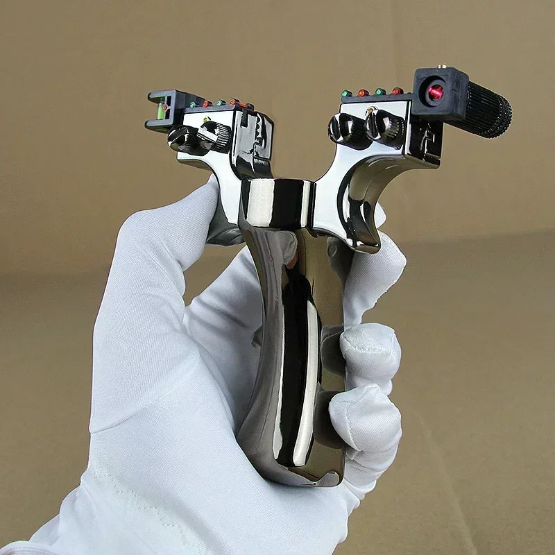 Laser slingshot with LED light and precision aiming from Home Sweet Home, featuring a sleek design and durable construction.