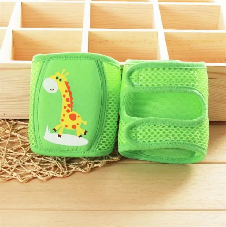 Baby Knee Pads & Leg Warmers — Crawling Protector for Infants & Toddlers ONLY Green LEFT